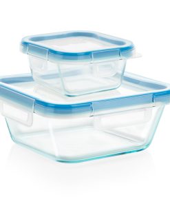 Pyrex Snapware Total Solution 4 Piece Glass Food Storage Container Set With Lids