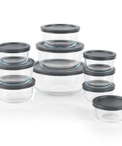 Pyrex Simply Store 20-piece Set with Gray Lids