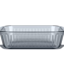 Pyrex Sculpted Tinted Colors 8" Square Baking Dish, Smoke