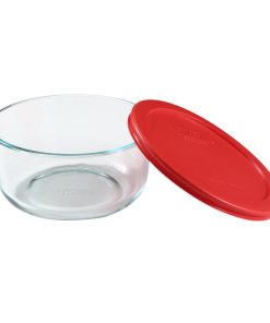 Pyrex Simply Store 4-cup Glass Food Storage Container with Red Lid